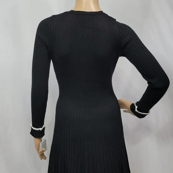 Taylor Fit And Flare Colorblock Mini Sweater Dress - Picture 13 of 17